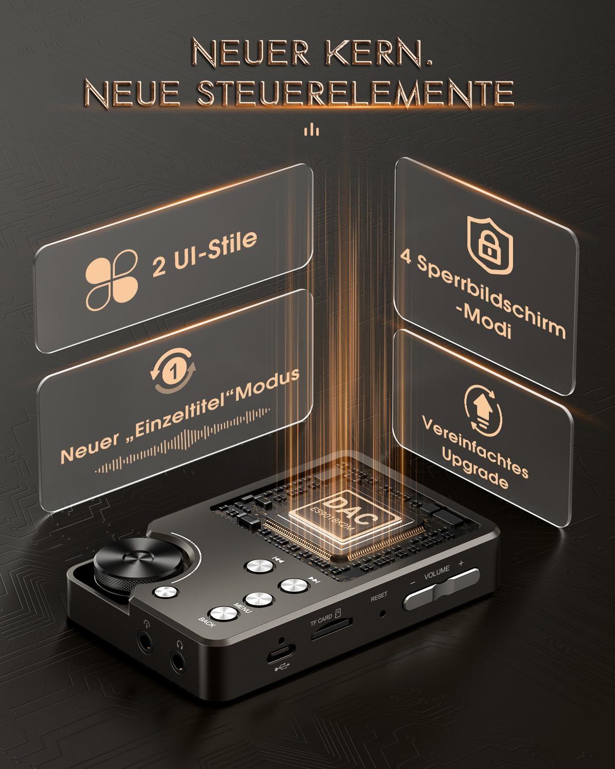 MECHEN M30 MP3 Player 64GB Hi Res Audio mit DSD FLAC