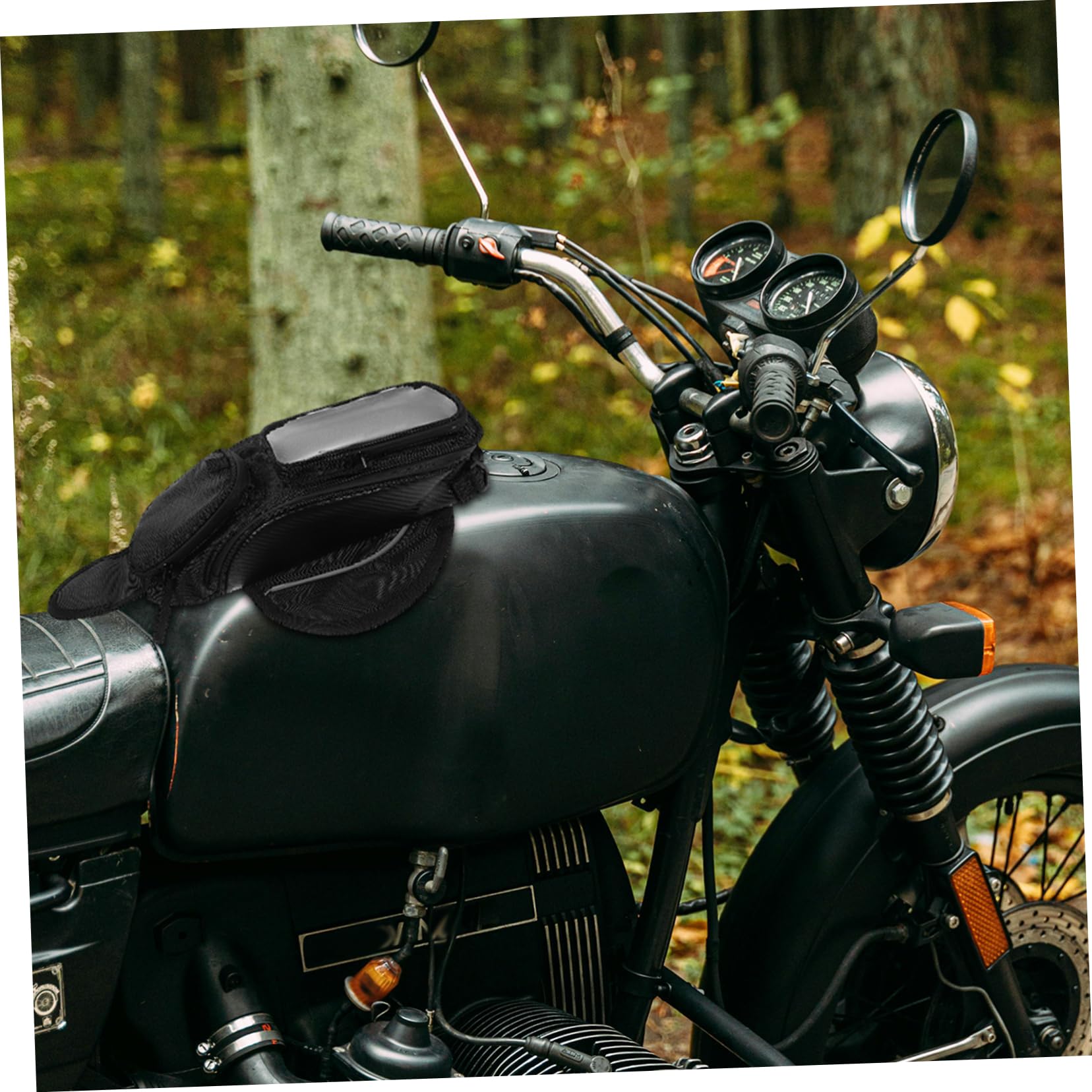 TOPBATHY Sacoche Sécurisé Grosse Magnétique Capacité Réservoir de Moto Imperméable, en Tissu Rangement pour Conduite