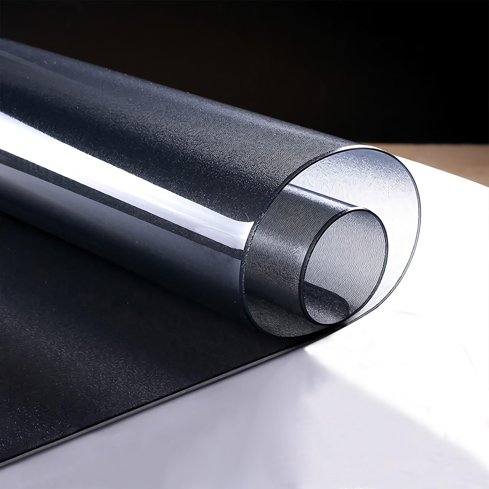 KARAT Transparante matte tafelfolie met rechte rand - tafelkleed op maat, grootte naar keuze - folie, beschermfolie gematteerd, tafelbescherming (Iperial, B: 85 x L: 110 cm