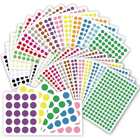 G F Gommettes Rondes Gommettes Enfants 4000 Gommettes 35 Plaquettes De Gommettes Rondes Couleurs Differentes Tailles 10 16 25mm Pastilles De Couleurs Pour Activite Ludique Et Educatives Amazon Fr Cuisine Et Maison