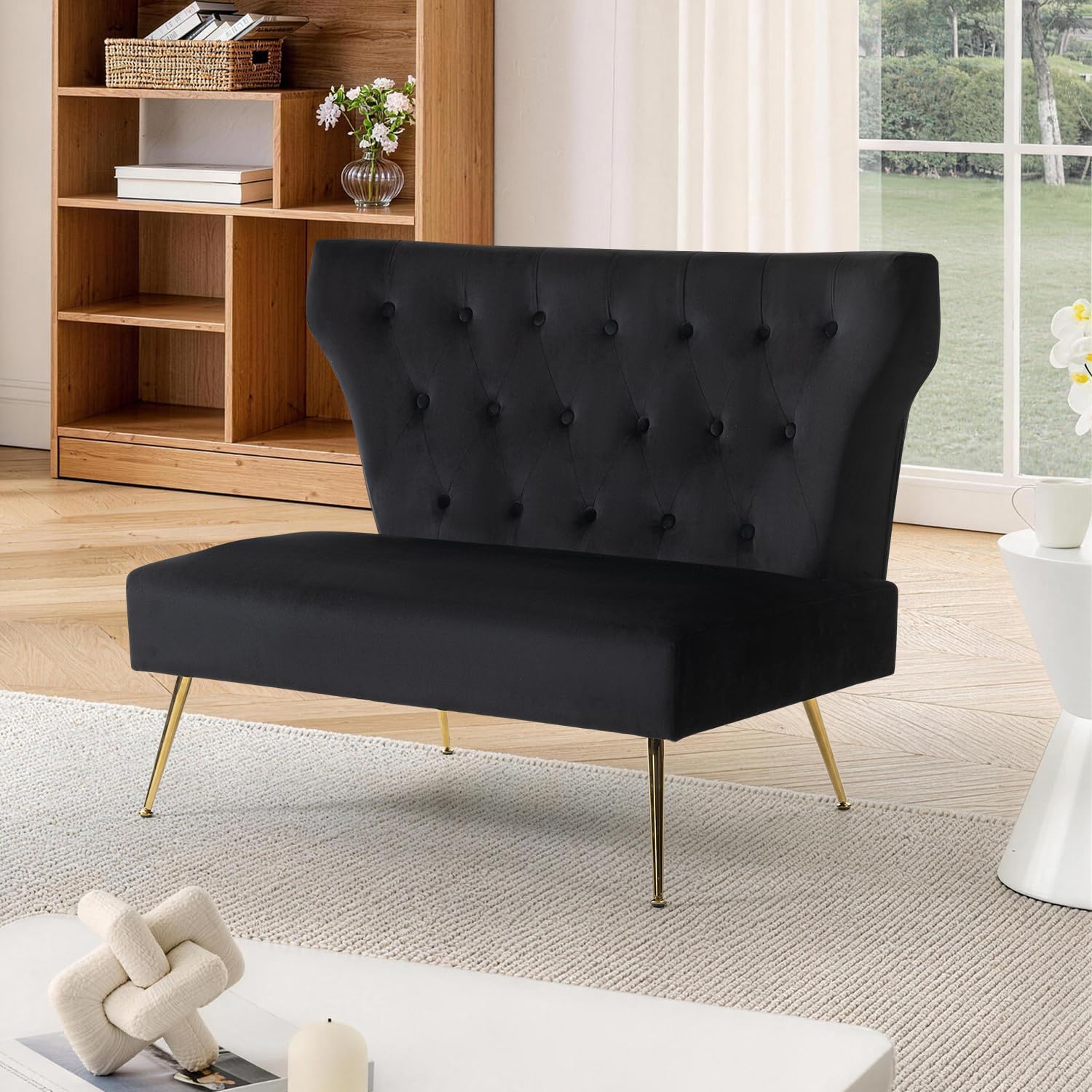 WQSLHX 40 Inch Velvet Loveseat