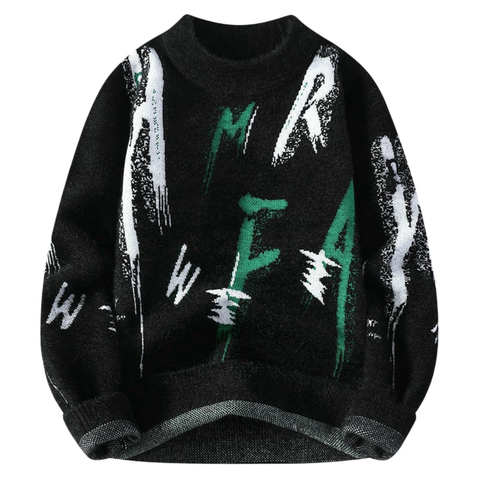 Maglione da uomo autunno inverno alla moda ispessito maglia spessa pullover collo semi-alto