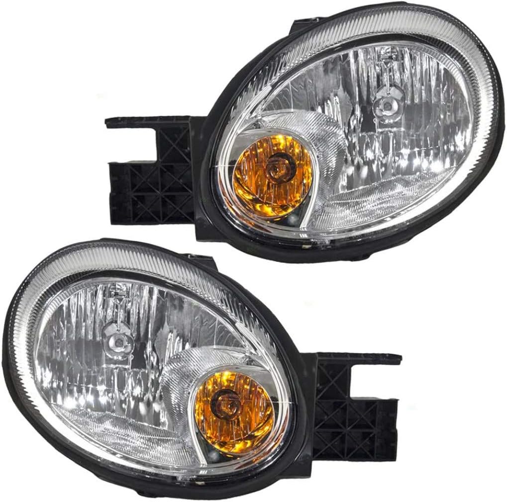 CarLights360 For 2003 2004 2005 Dodge Neon Pair Headlights Driver and Passenger Side CH2502151 CH2503151 03-04ԺöCH2 03-04ԺöCH2-replaces 5303551AL/AI 5303550AL/AI