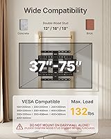 Vista 2 de monTEK 1.1" Montura de Pared Ultradelgada para Televisores de 37-75 Pulgadas, Resistente para 59.8 kg, Probada para 4 Veces su Peso, Soporte