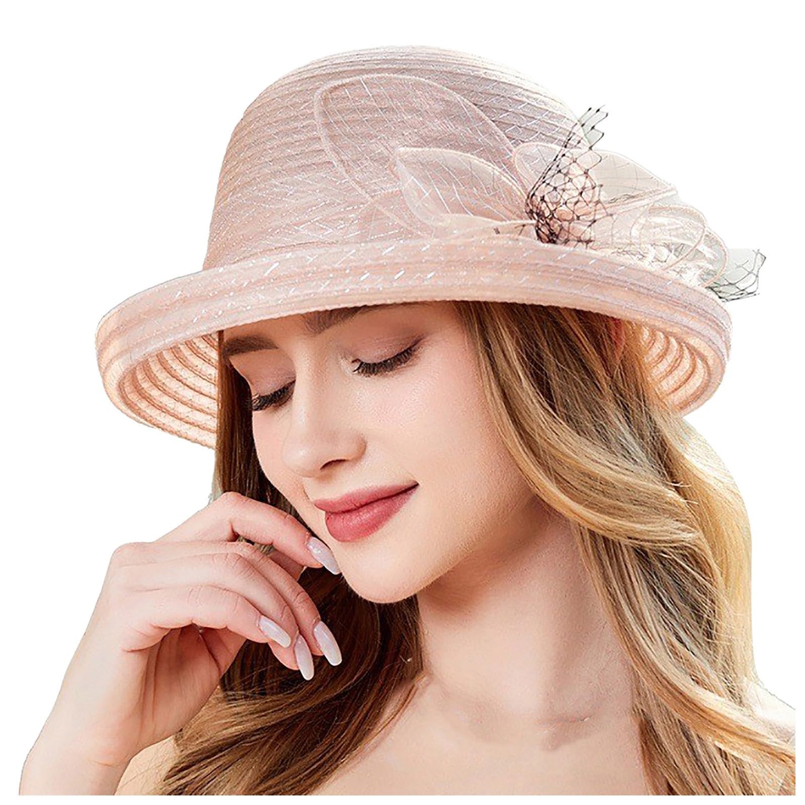 Fulidngzg Sombrero Mujer Sombrero Pescador Mujer Sombrero Mujer Personalizado Plegable Gorro Playa Mujer Al Aire Libre Sombrero Playa Ligero Sombrero Paja Protección Sol Sombreros Mujer Verano