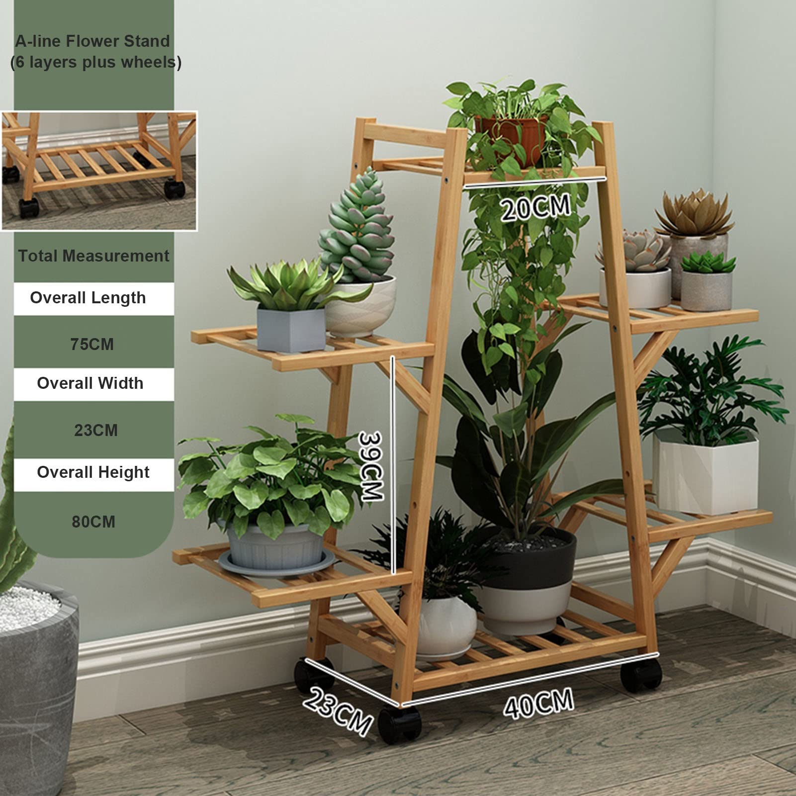 Amazon.com: Japanese-Style Solid Wood Plant Stand - Indoor/Outdoor
