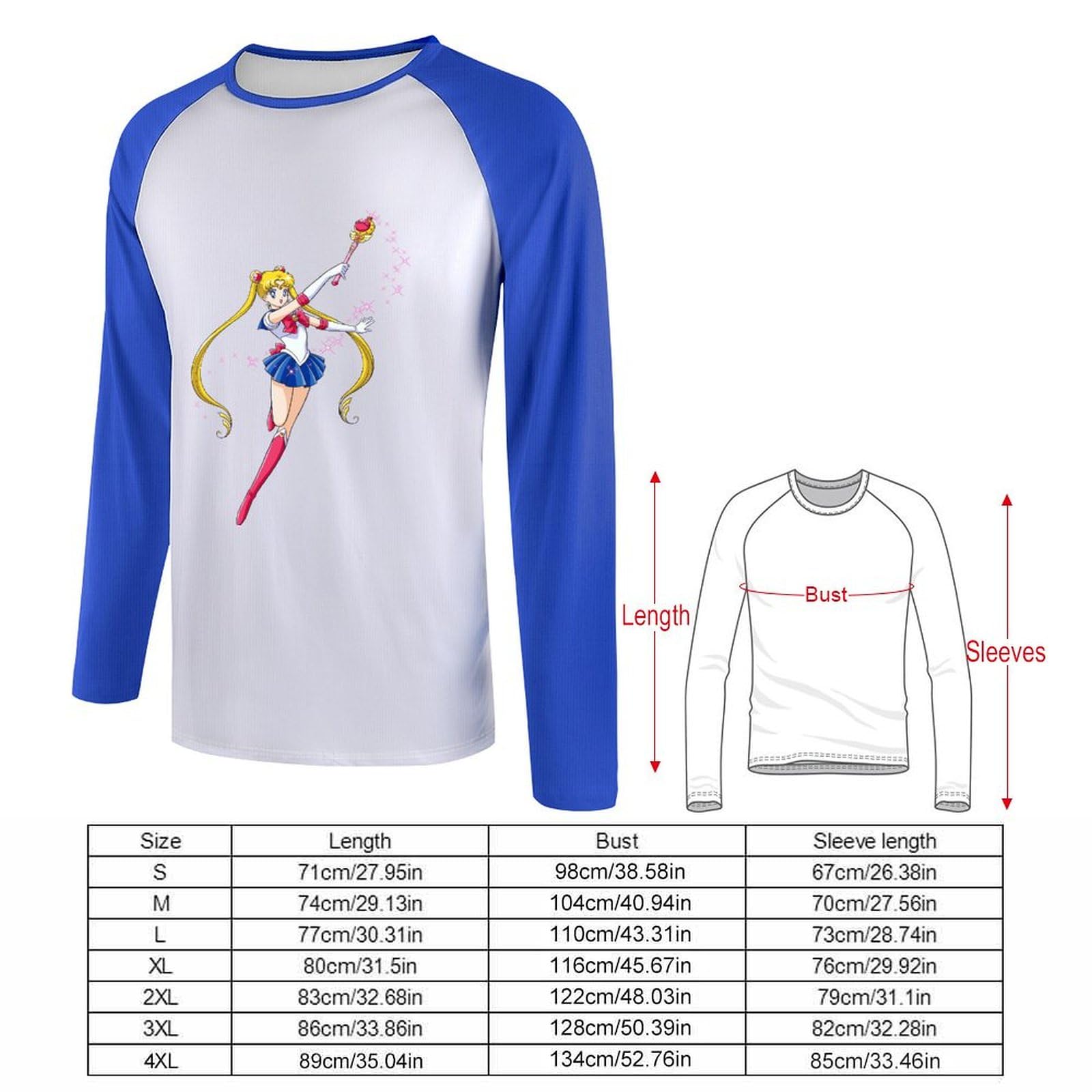 Amazon.co.jp: ロングtシャツ メンズ 美少女戦士セーラームーン 長袖 