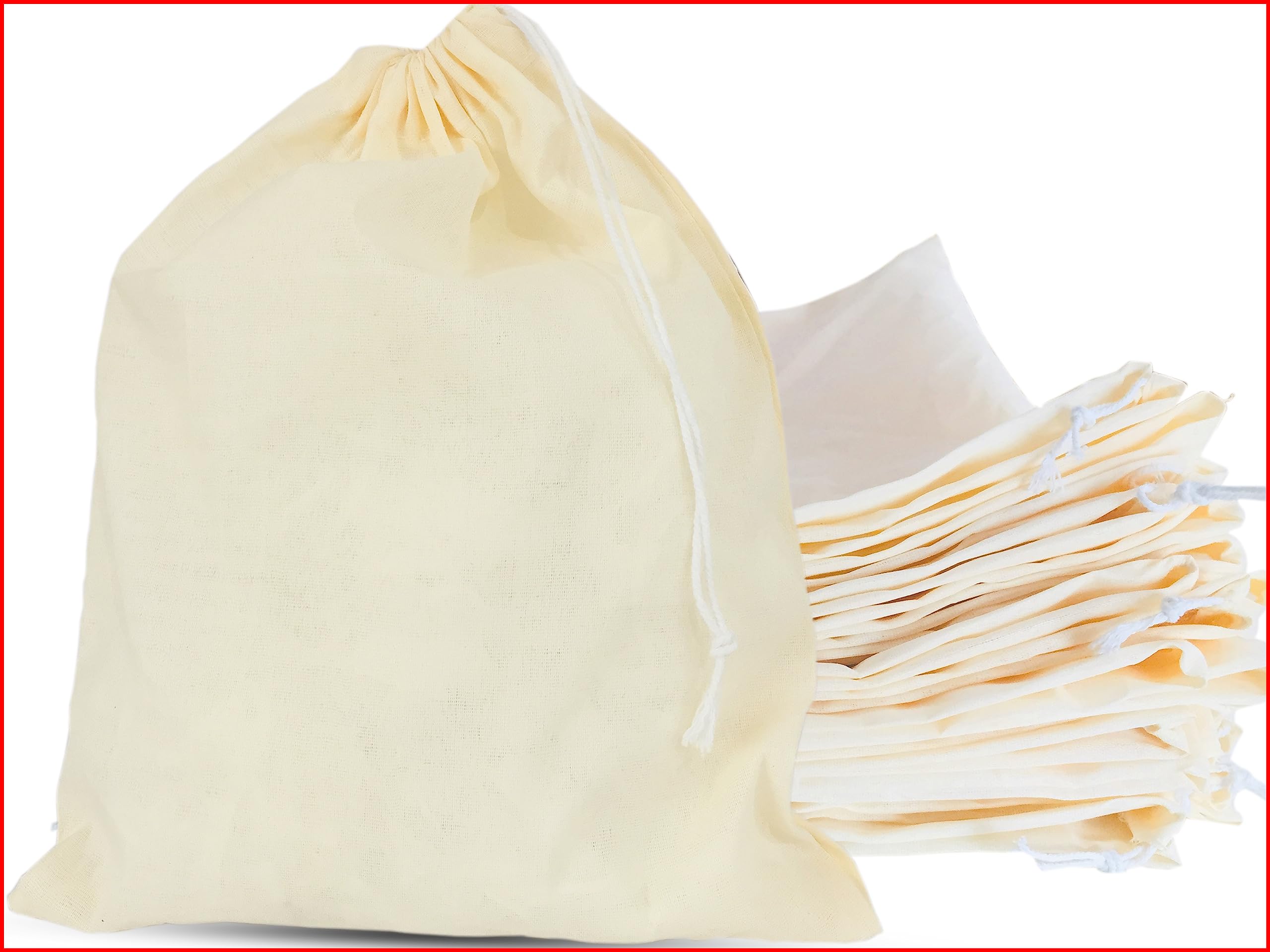 Star Quick Links 50 Pcs (10 X 12 Inch) Beige Muslin Cotton Drawstring Bags - Sachet Potli Bags For Home Supplies-picture-32