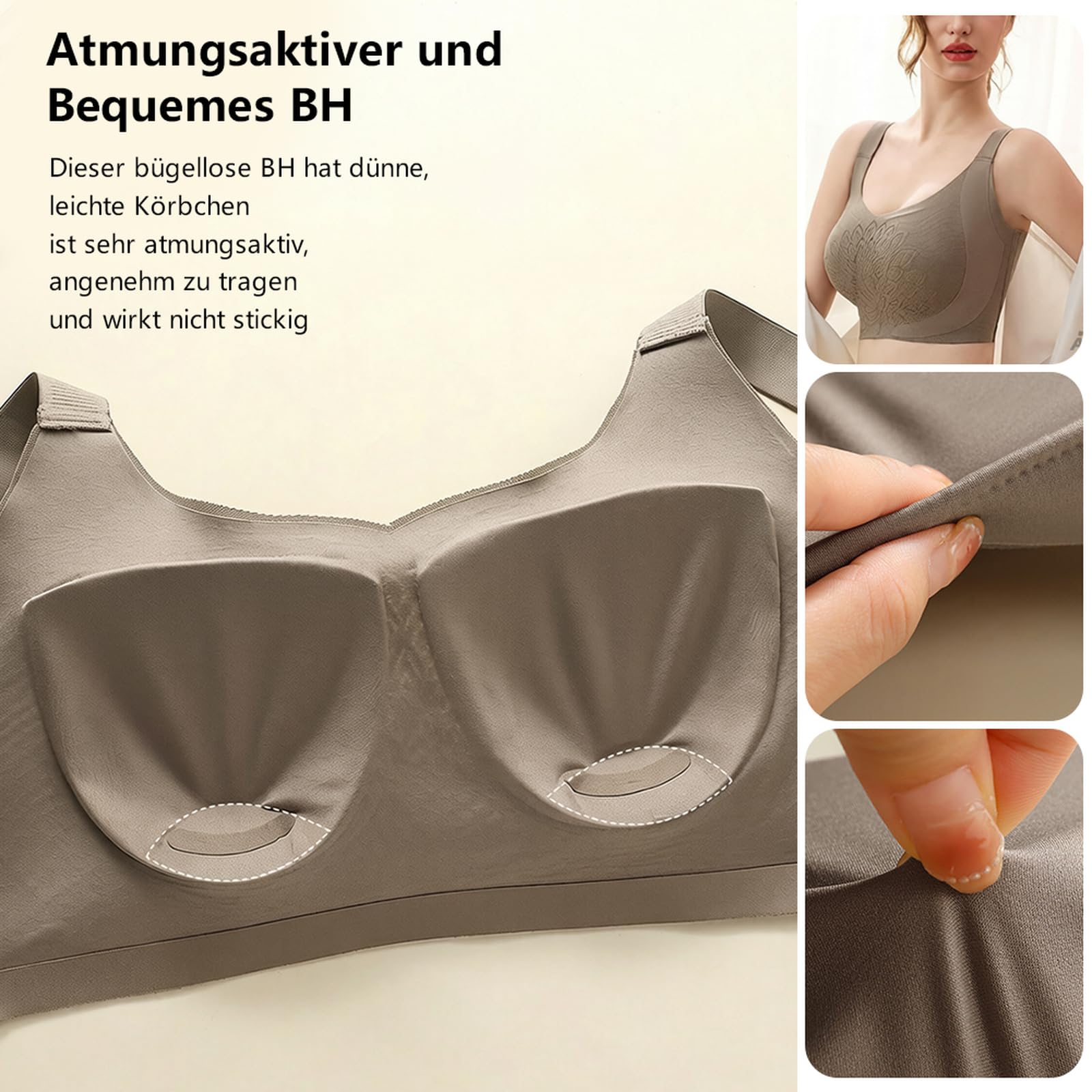 Brassiere Sport Femme sans Armature Brassiere Couverture complète | brassière forte poitrine élastique dos extensible pour se détendre à la maison