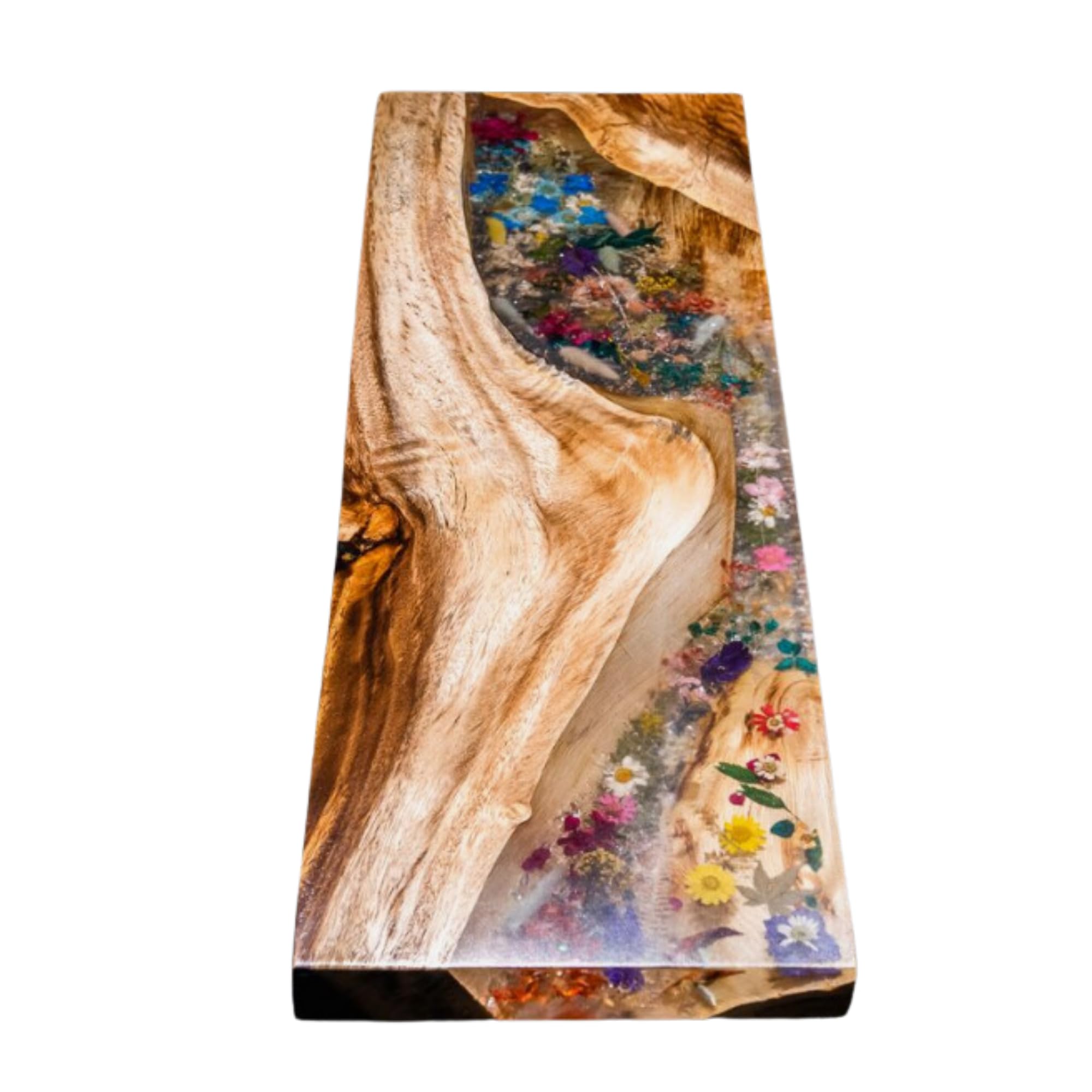 Floral Resin Table Elegant Handcrafted Floral Design Durable Epoxy Coffee Table for Living Room Home Decor Handcrafted with
