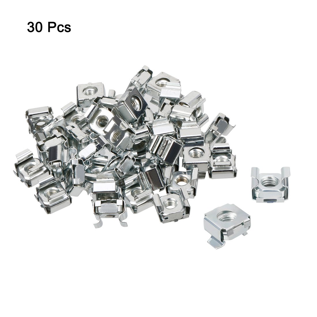 sourcingmap Paquet de 30 écrou cage M8 acier au carbone zingué pour armoire de serveur