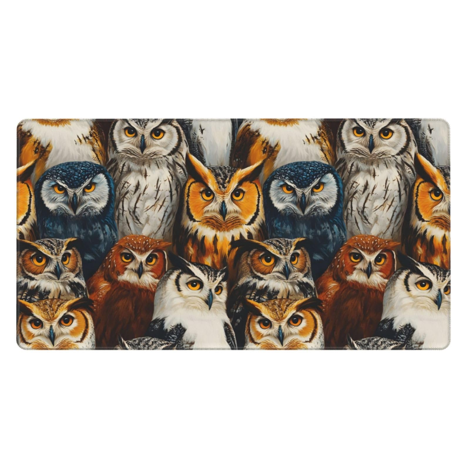 Tapis de souris de jeu grand format avec impression hibou - 8