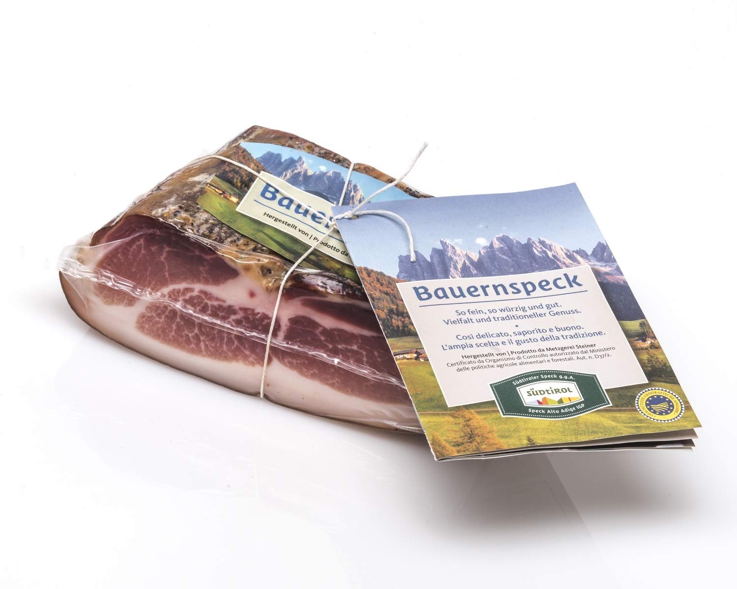Bauernschinkenspeck Südtiroler Bauernspeck Steiner ca. 1,5 kg.