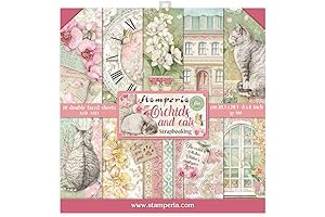 Stamperia Paper Pads - Capture Your Creativity with Pastel Orchid and Feline Elegance