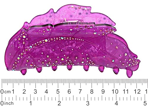 Miniatura 5 de Fashion & Lifestyle Pinza para el cabello de 5 pulgadas para mujeres y niñas, grande, pinza bastante fuerte, pasador antideslizante, agarre hacia