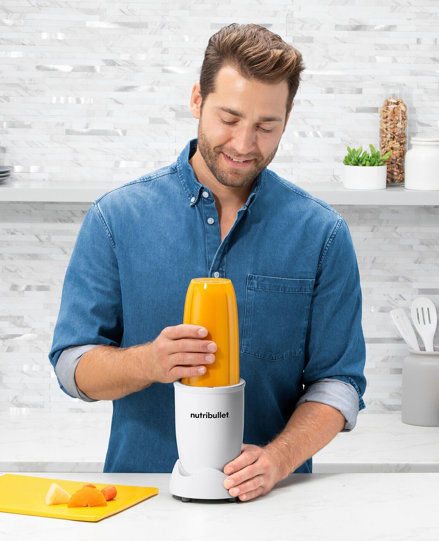 NutriBullet PRO Batidora Licuadora de Vaso 0.9L 900W Blanca