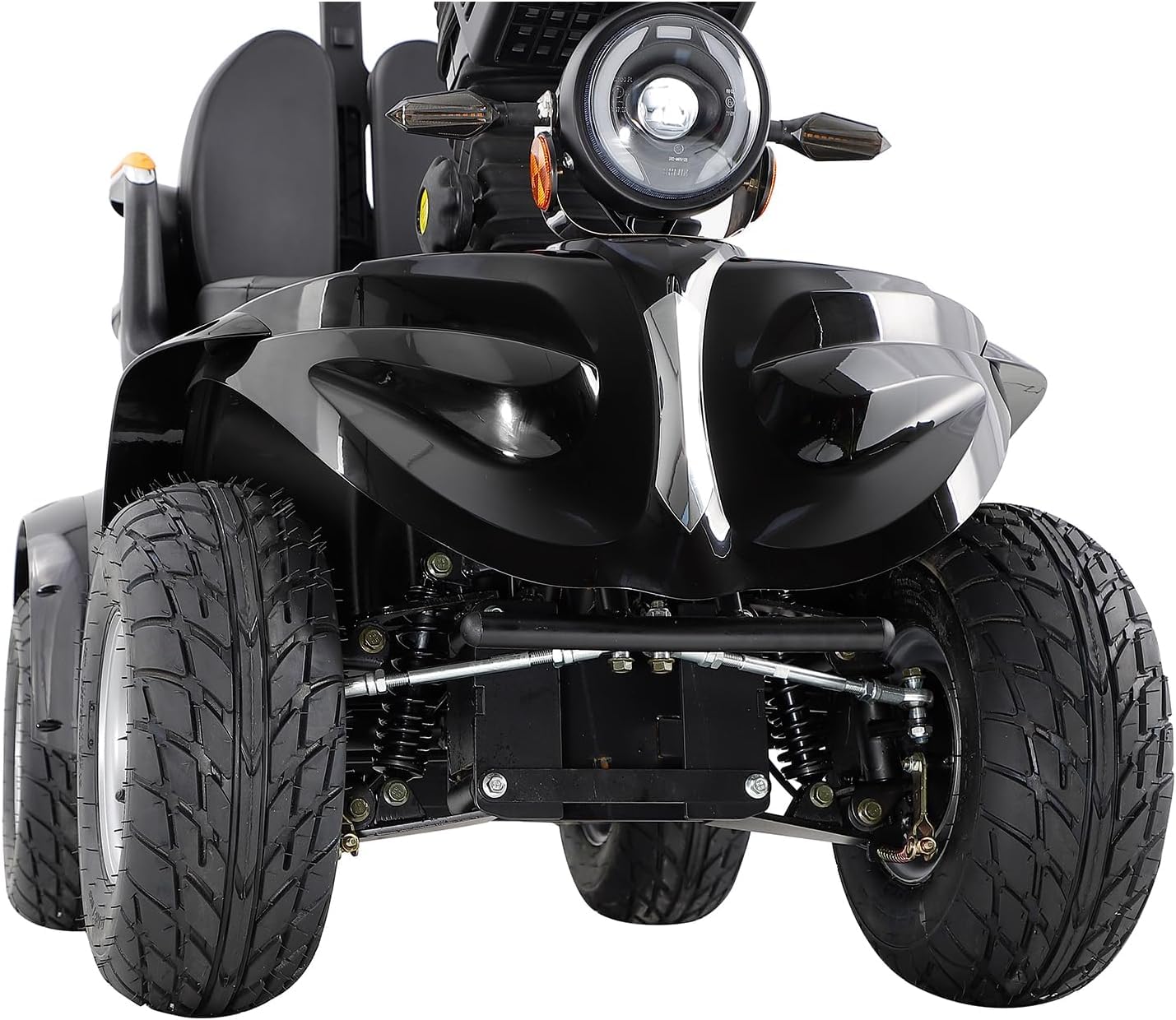 Skuter elektryczny, motorower elektryczny, trwały, 4 koła, 3 prędkości, medyczny elektryczny wózek inwalidzki dla osób starszych i dorosłych, 800 W na każdym terenie, regulowany zagłówek