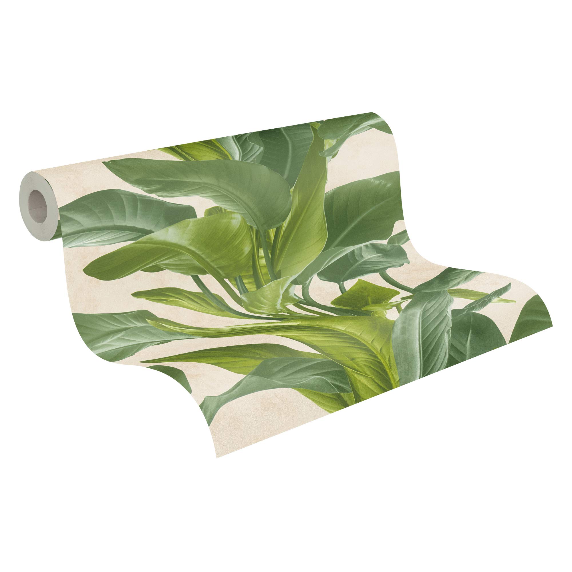 Livingwalls Floral Wallpaper Metropolitan Stories 2 A.S. Création Non-Woven 10.05 m x 0.53 m Creme Green Made in Germany 378623 37862-3