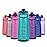Pogo 64oz Plastic Water Bottle with Leak-Proof Chug Lid and Carry Handle, Reusable, BPA Free, Capacity Markings, Dishwasher Safe, Perfect for Travel, School, Outdoors, and Gym, Teal