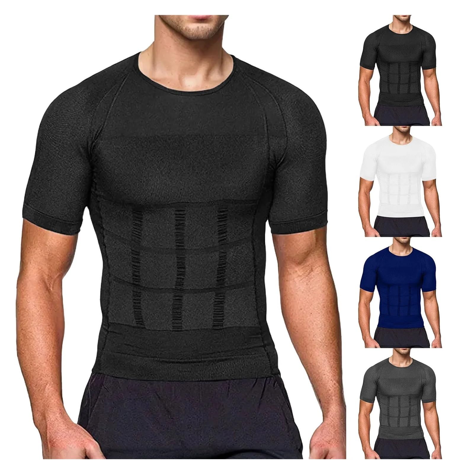 Shapewear herren Männer Body Shaper Fitness Elastischen Bauch Eng Anliegende Kurzarm Hemd Tank Tops Form Unterwäsche Abnehmen Titten Shapewear