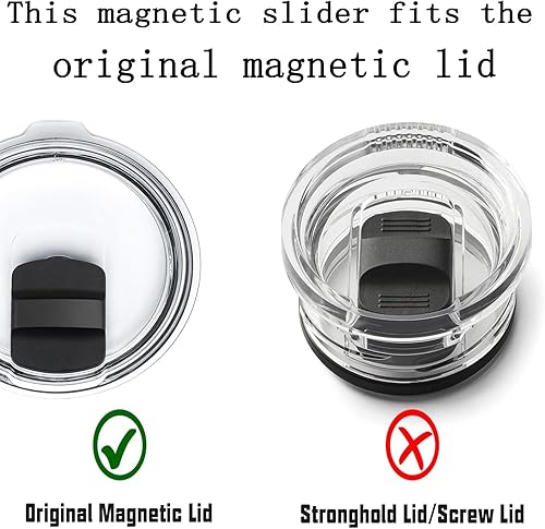 Miniatura 4 de Bloque magnético de repuesto deslizante, imán de tapa deslizante para tapas Yeti de 10 onzas, 14 onzas, 16 onzas, 20 onzas, 26 onzas, 30 onzas