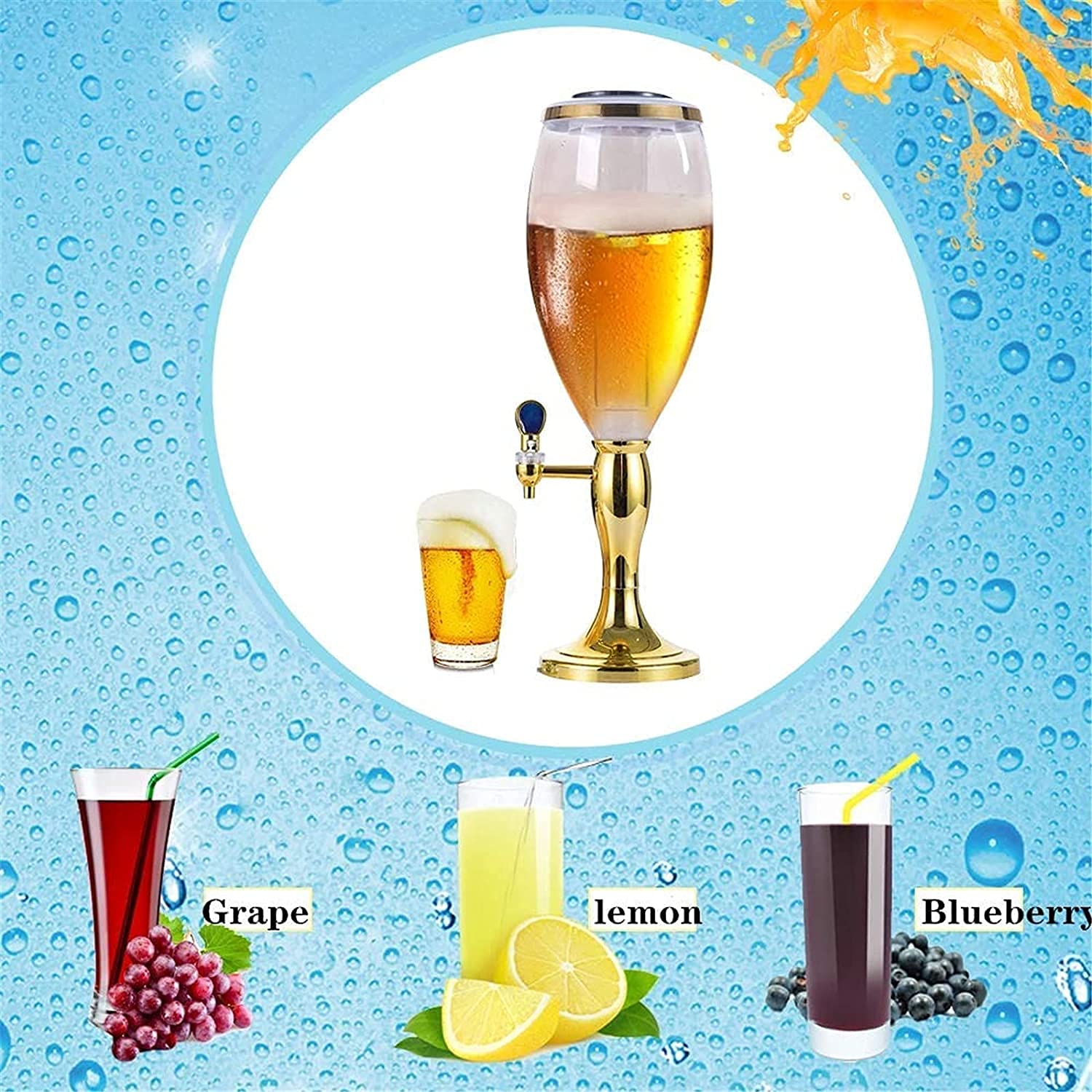 Dozownik Do Piwa W Kształcie Wieży, Dozownik Do Napojów 3L Dozownik Do Piwa W Kształcie Wieży, Dozownik Do Napojów W Kształcie Kuli, Do Baru, Na Imprezę Domową, Na S