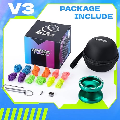 Miniatura 66 de MAGICYOYO Yoyos responsivos para niños principiantes, paquete de 2 Pro Yoyo, Yo Yo V3 de metal de doble función, yoyos de plástico K1 Plus con 12