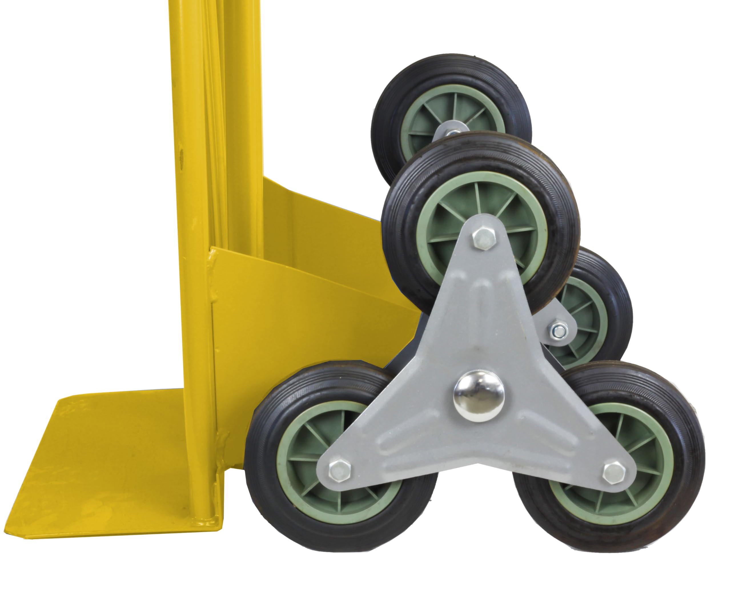Svelt Carrello Porta Pacchi Saliscale Professionale in Acciaio | per Lavori Leggeri, Pedana Ribaltabile, Ruote Ø150 mm Mozzo Plastica