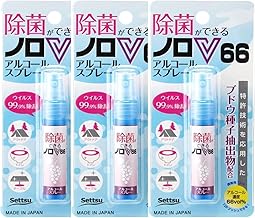 Set of 3 Ubicol Noro V66 Portable Made in Japan Anti-bacterial Virus Removal Alcohol Spray for Food Additives