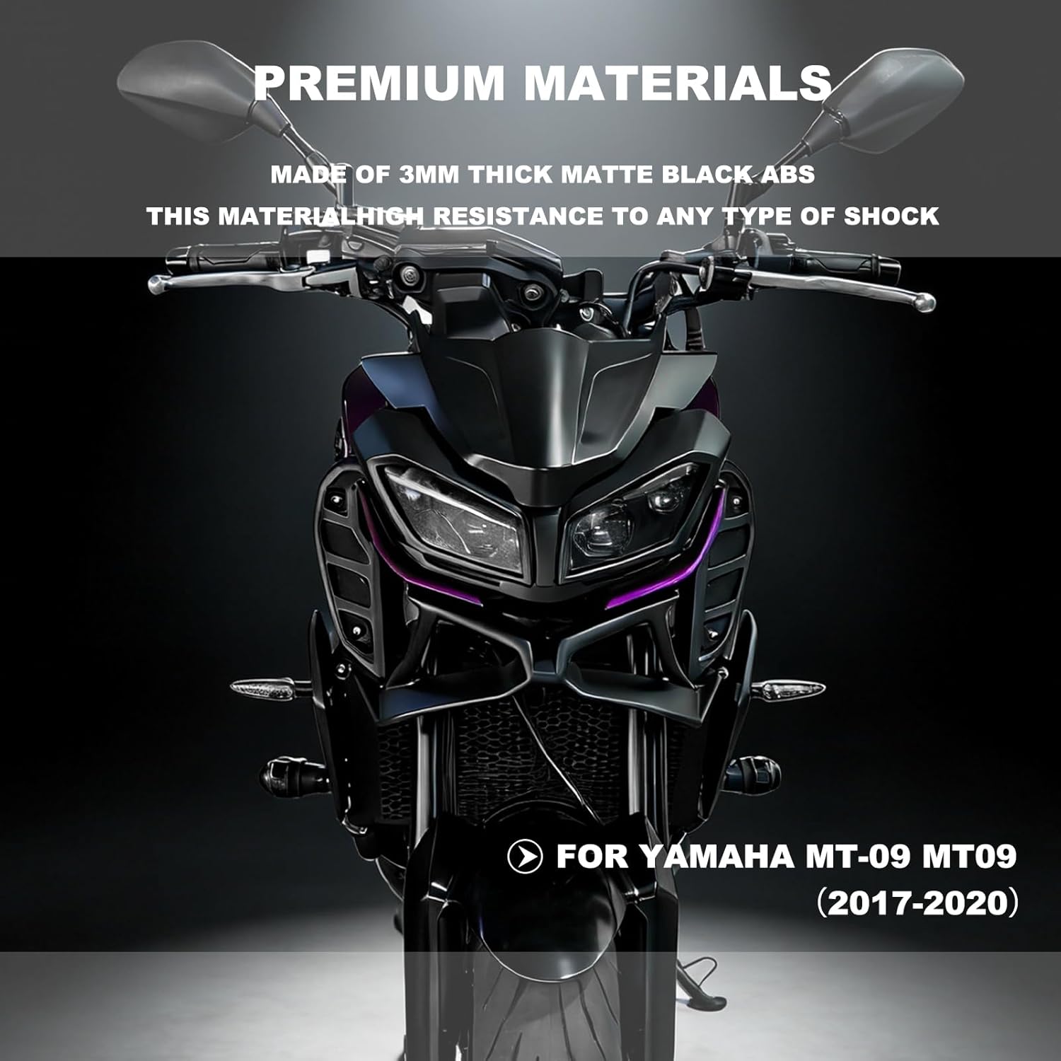 For MT09 MT-09 2017 2018 2019 2020 Fairing Wings Motorcycle Accessories Front Spoiler Winglet Fixed Wing Kit