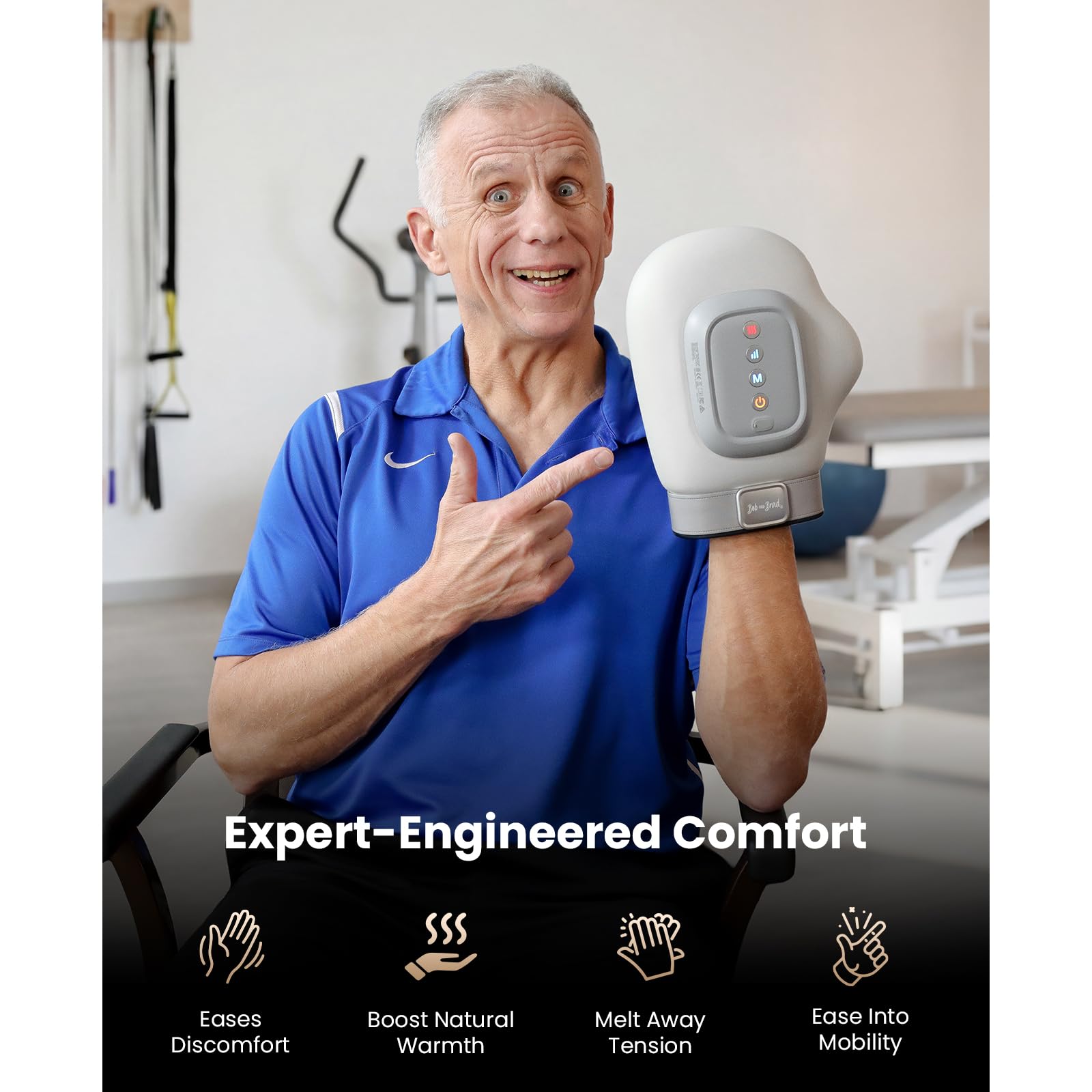 BOB AND BRAD Hand Massager, Individual Fingers, Cordless & Portable Hand Massager, Gift for Mom Dad Women Men — view 4