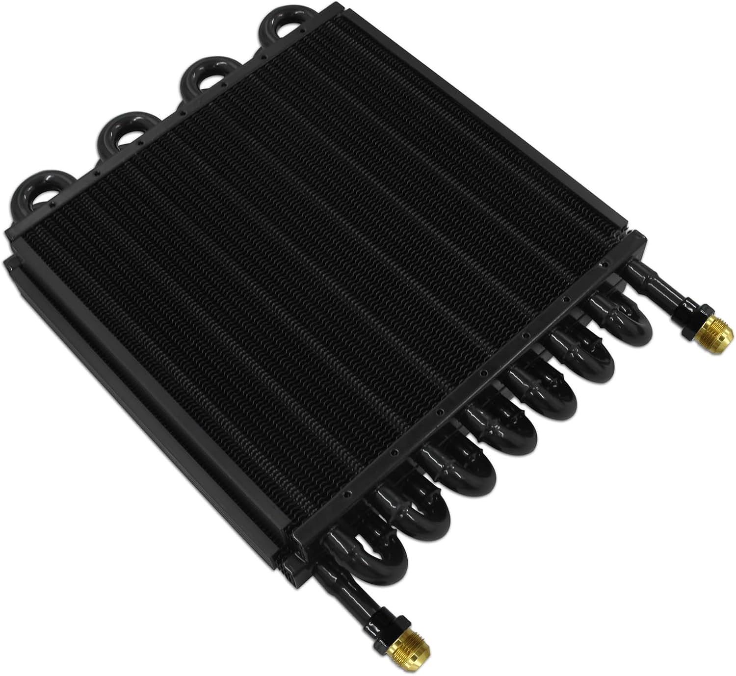 Universal Transmission Oil Cooler Kit,Aluminium alloy Tube and Fin Oil Cooler Kit (Silver, 8 Pass)