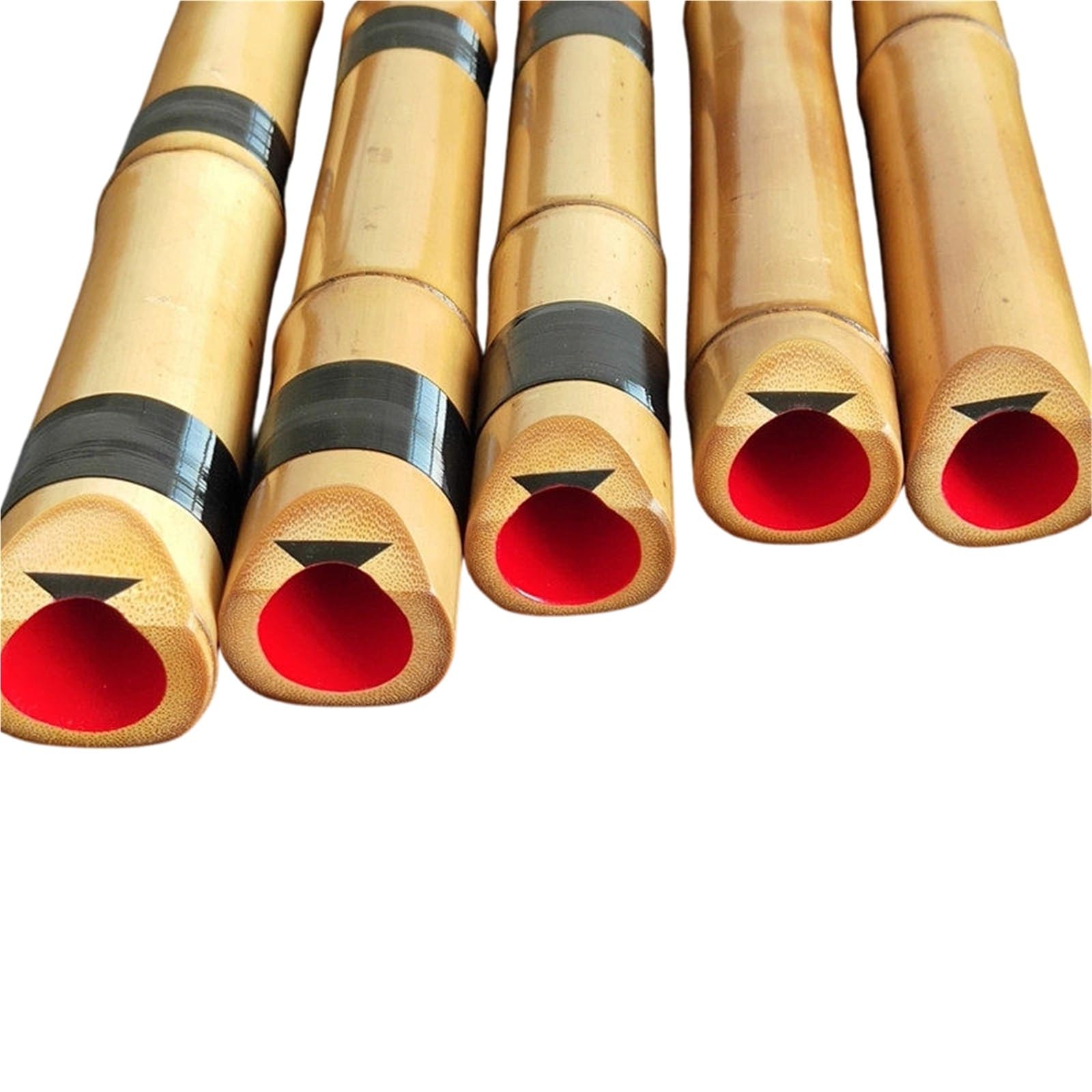 Flûte Professionnelle En Bambou Shakuhachi À Cinq Trous Pour Débutants Sept Avec Incrustation De Corne Bœuf(E tube 7 holes (1 foot 6 inches))