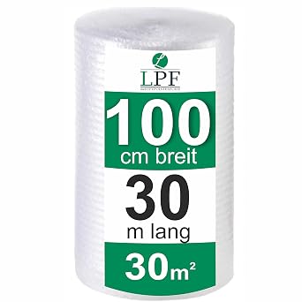 1x luchtkussenfolie grote noppen LPF60 breedte 100 cm x lengte 30 m / 60 my  : Amazon.nl: Kantoorproducten