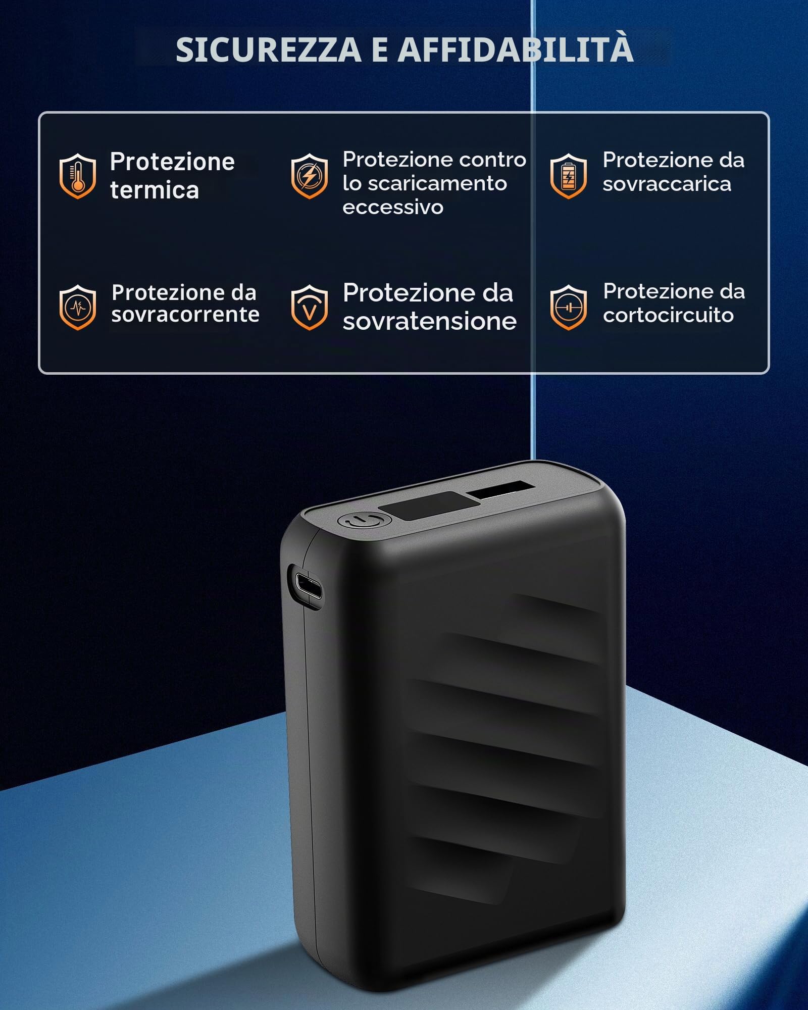 FERNIDA Power Bank leggero DC & USB Power Bank per gilet riscaldante, pantaloni, coperte, telefono cellulare | FERNIDA Powerbank Mini Power Bank con porta DC e USB per vestiti riscaldati, coperta termica e dispositivo smart mobile