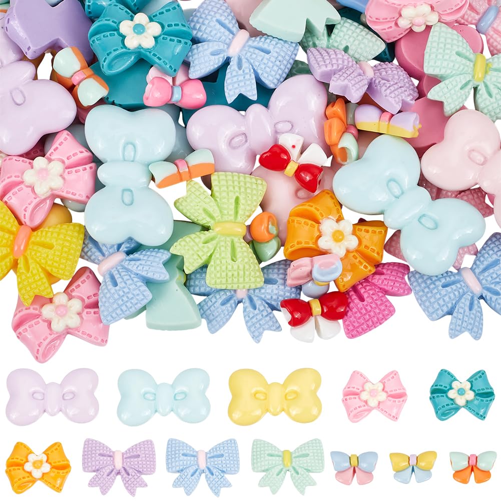 Cabujones flatback de resina SUNNYCLUE 80 piezas para decoración de fundas y scrapbooking