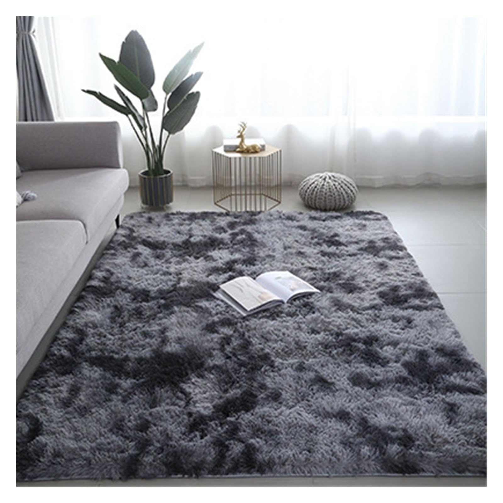 Alfombras de Vinilo 230 x 350 cm Alfombras Cocina Alfombra para Mascotas Dormitorio Cabecera Alfombras para Sala de Estar, Dormitorio, Sofá, Suelo, Gris Oscuro