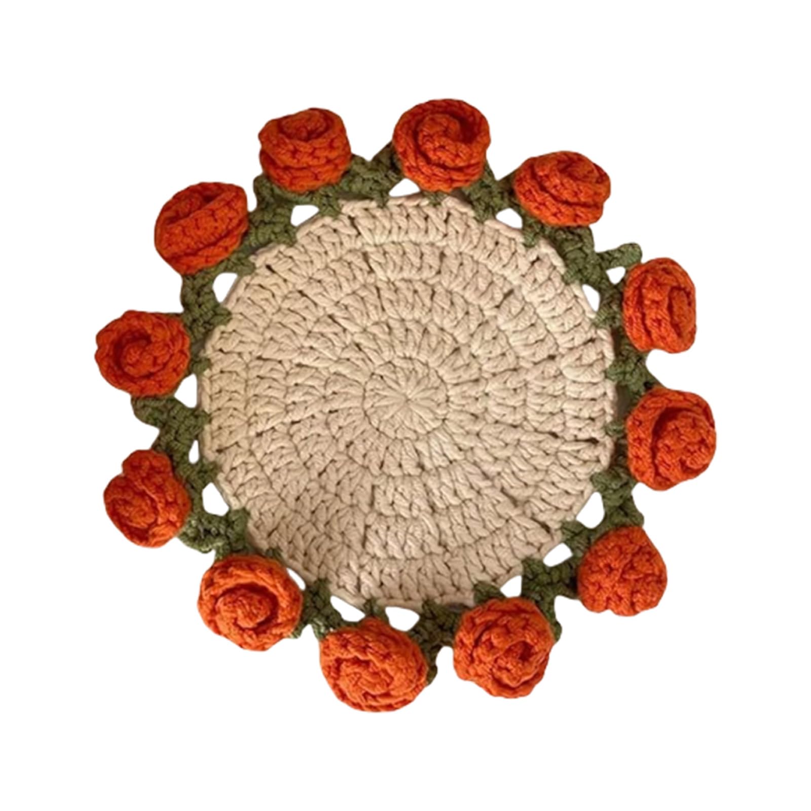 Coasters Crochet Kits Starter Rose Bouquet for Craft Lovers Rose Bouquet