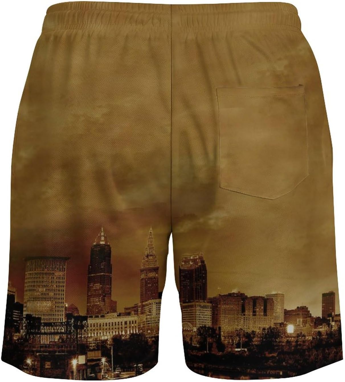 City Night View Men's Shorts Football Fans Gifts Quick Dry Swim Trunks Compression Liner Beach Shorts - Image 5