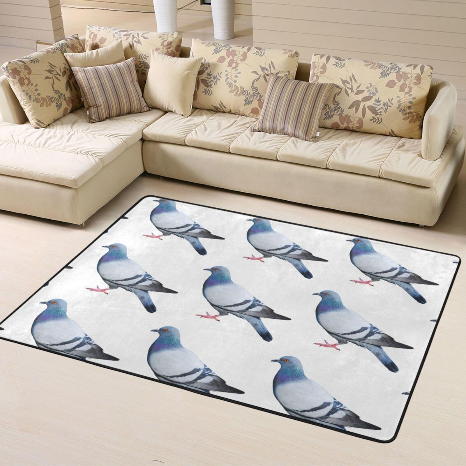 Tapete de franela antideslizante para puerta delantera y trasera de 160 x 122 cm, para interiores y exteriores