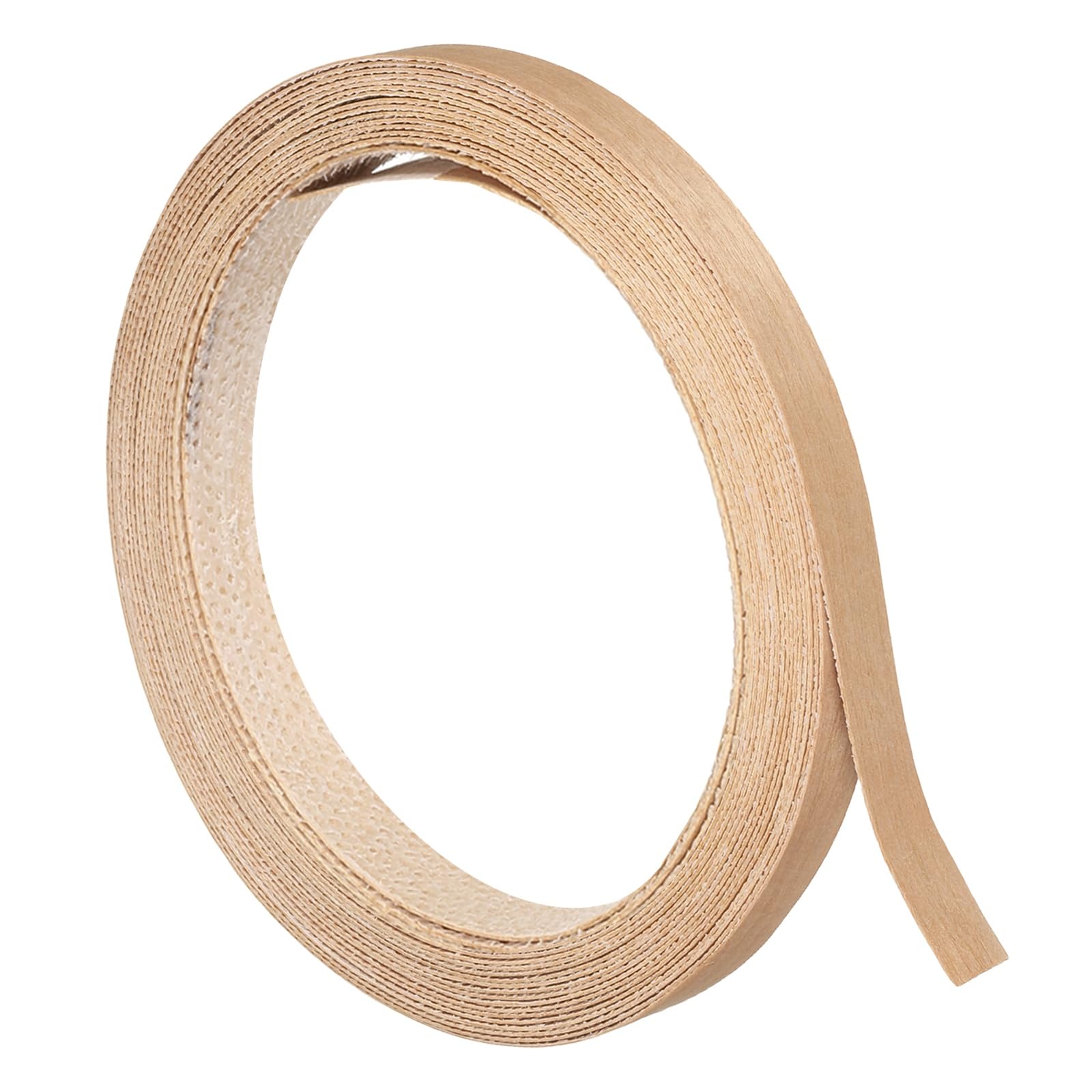 sourcing map 13mmx8m (WxL) Wood Veneer Edge Banding, Pre-Glued Cherry Wood