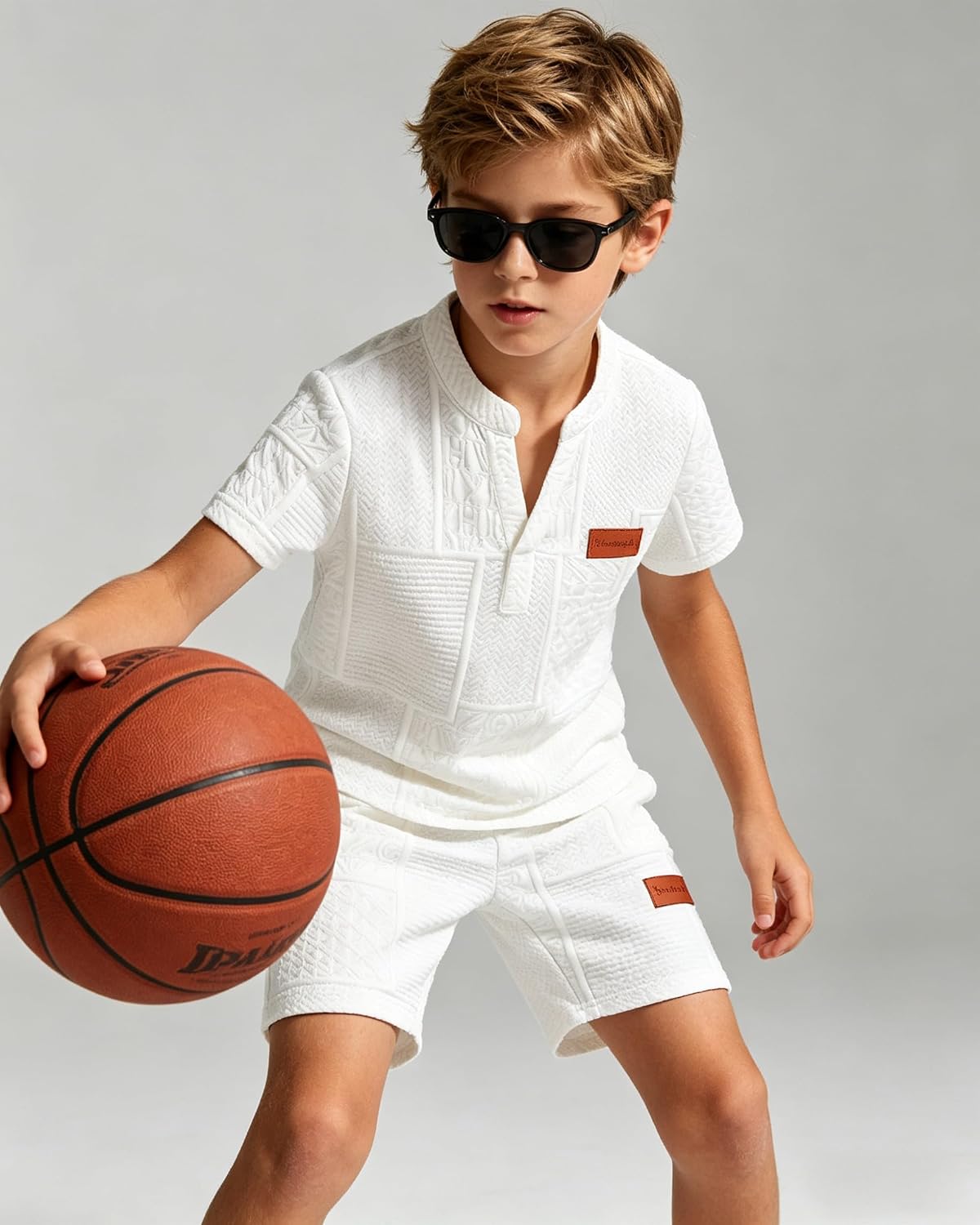 Cakaner Boys Clothes V Neck T Shirt and Shorts Set Kids 2 Piece Summer Casual Outfit Size 7-11