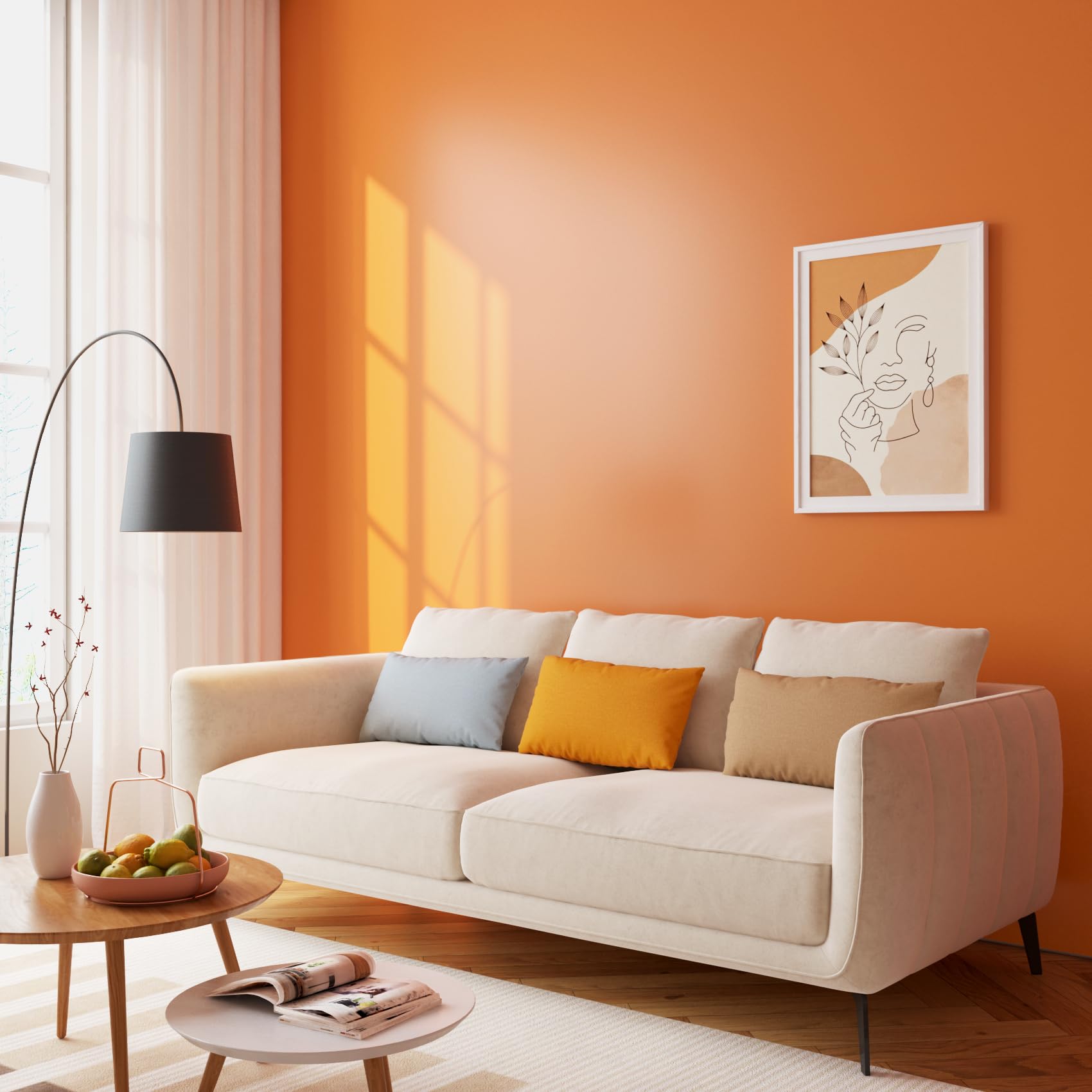 Matte Yellow Peel & Stick Wallpaper – Removable Textured Contact Paper For Walls, Cabinets, Drawers (15.8” X 80”)