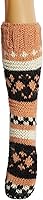 Vista 2 de Tibetan Socks Hand Knit Wool Fleece Lined Long Slipper Socks with Non Slip Soles