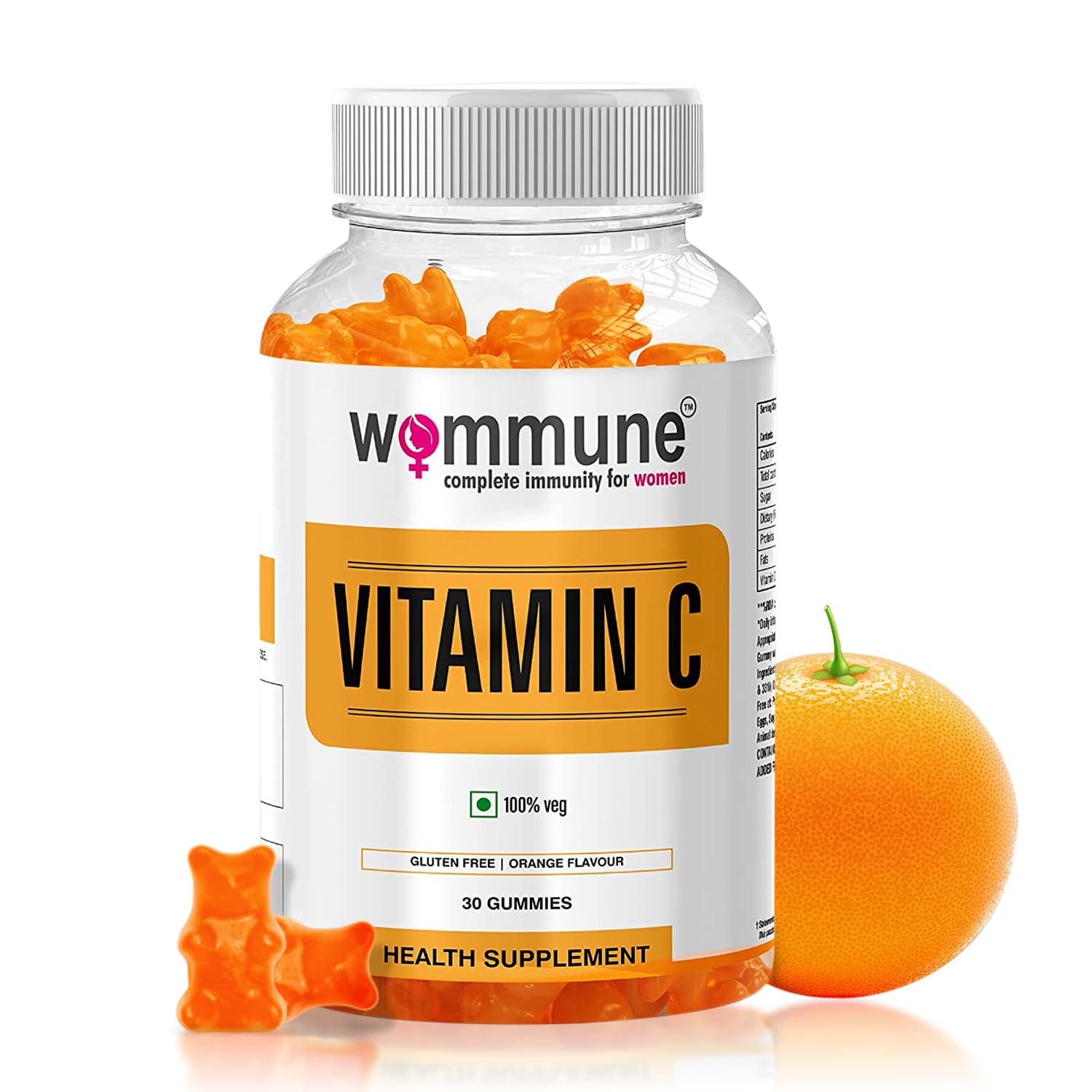 WOMMUNE Vitamin C Gummies for Adults - Chewable Vitamin C Supplement for Glowing Skin, Reduce Wrinkles & Fine Lines - Gluten Free, Non-GMO, Vegan Antioxidant Support, Immune Support Gummies, 30 Count (B09G9JJ4MY) Amazon Price History, Amazon Price Tracker