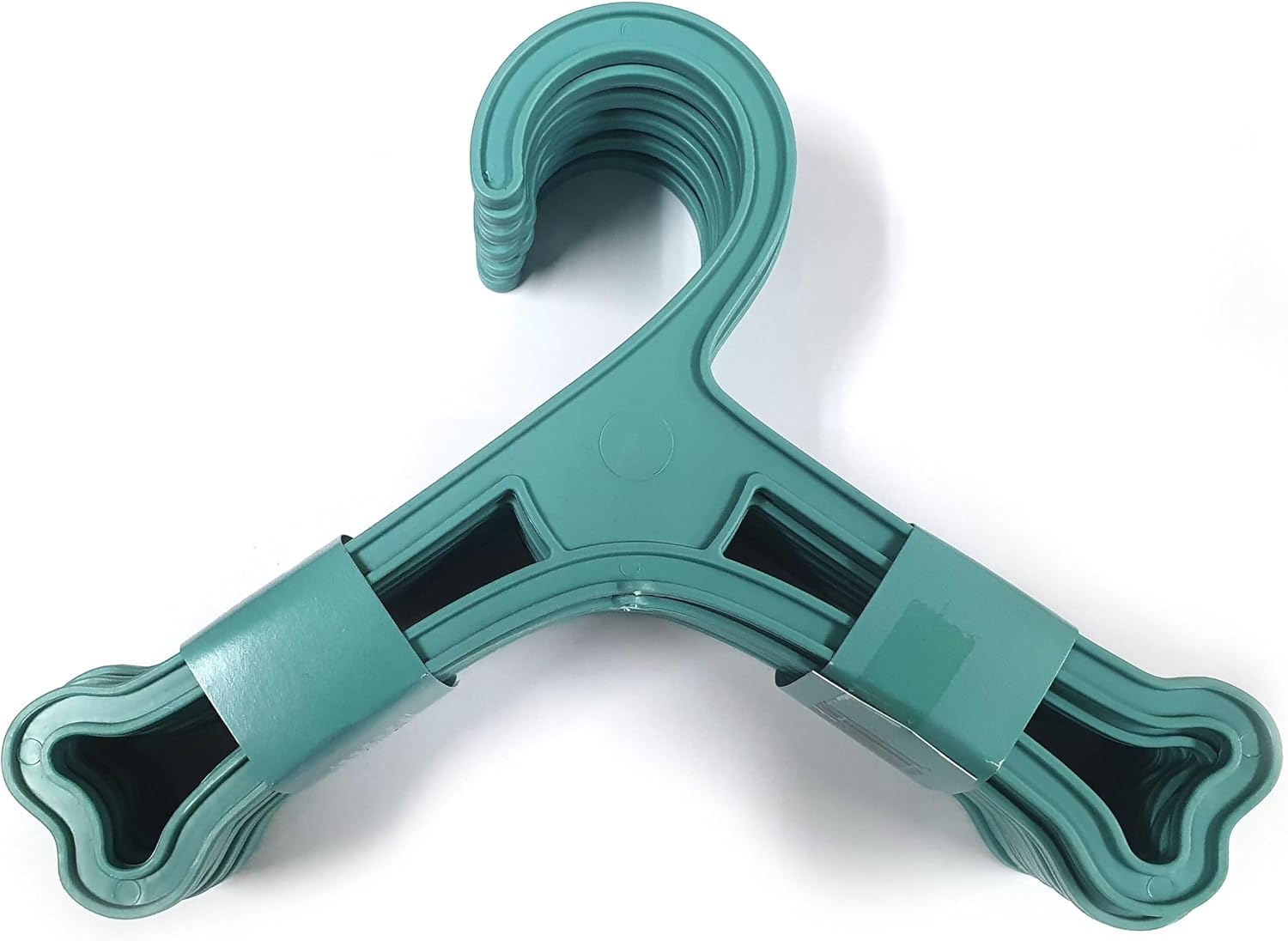 LENITH Dog Bone Shaped Small Pet Mini Clothes Plastic Hanger Blue Pack of 10