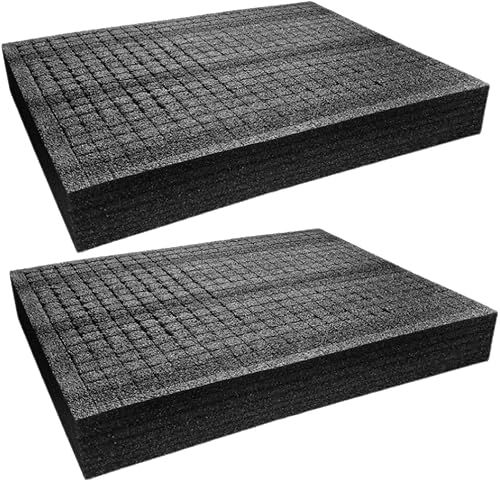 Angoily 2 piezas de láminas de espuma Pick Pluck Foam Pre Cubed Inserto para caja de herramientas Envoltura Material de amortiguación para