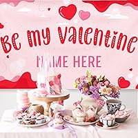 Vista 65 de Cartel de fondo personalizado para el día de San Valentín, decoración de San Valentín, letrero de vinilo con texto en inglés "Be My Valentine