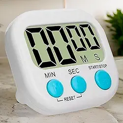 Timer Digital Temporizador Para Cozinha Com Relógio E Imã, LCD Grande, Alarme, Suporte Para Mesa Ou Gancho, Marca VARENZIA