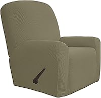 Vista 22 de Easy-Going - Funda elástica para sofá reclinable, 4 piezas, protector de muebles, sofá suave con parte inferior elástica, tela jacquard con Negro